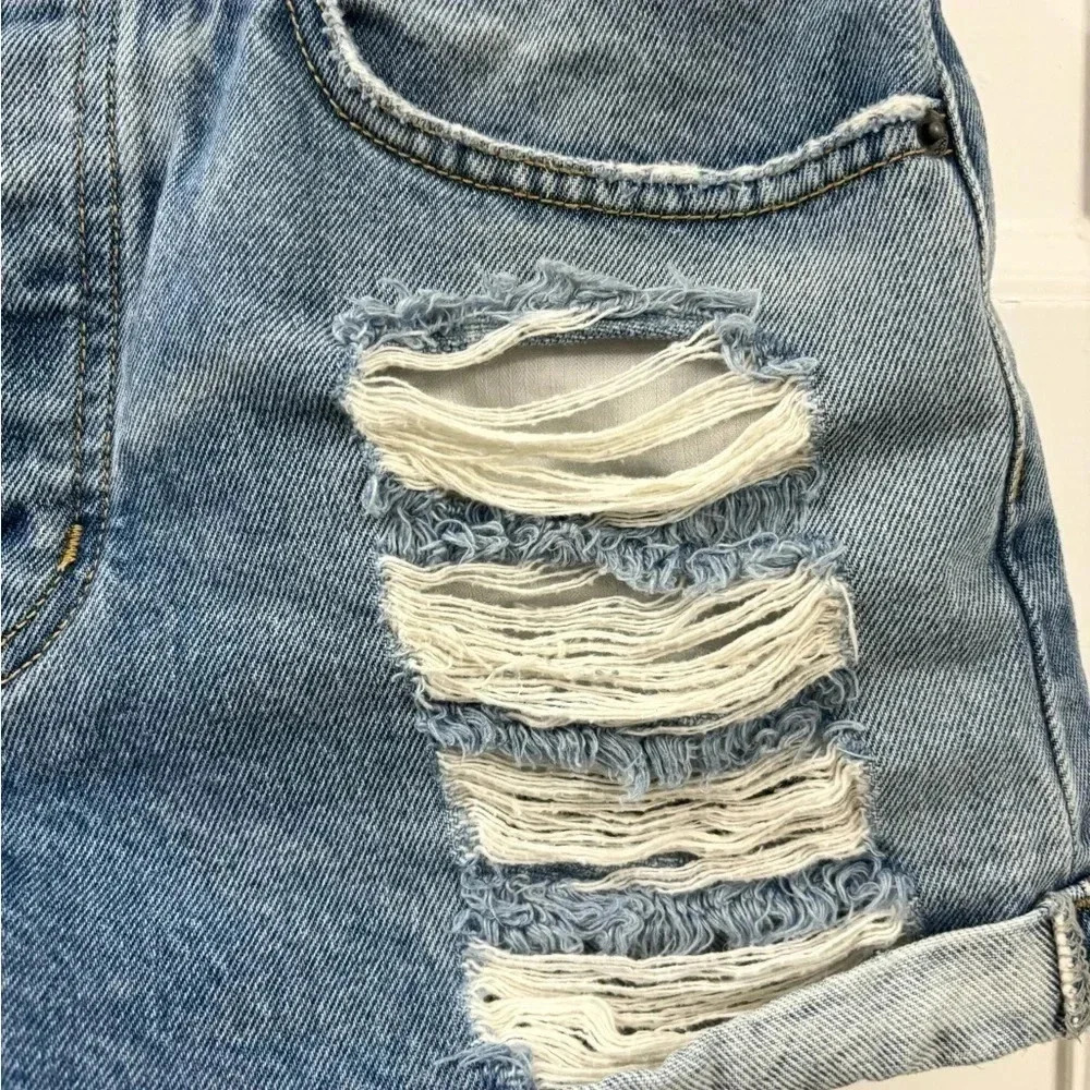 Distressed Carmar High Rise Denim Jean Shorts Sz 27 - Picture 11 of 16